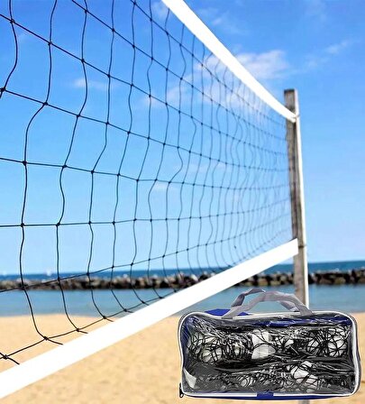 Mrt 9.5 Metre Taşınabilir Pratik Ve Profesyonel Voleybol Filesi Beach&Okul&Sahil&Otel Tipi