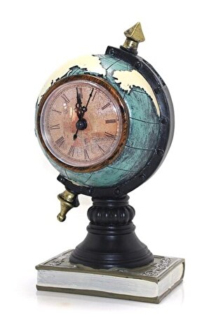 Saat Dünya Küre Modeli Dekoratif Saat