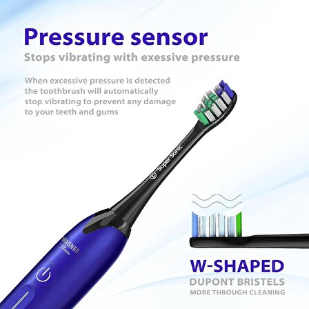 Wagner Stern Basınç Sensörlü Ultrasonik Beyazlatıcı Diş Fırçası - Mor
