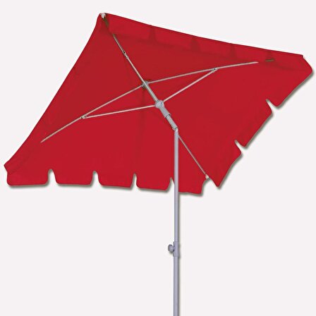 Kare Ayarlanabilir Bahçe Balkon Teras Şemsiye Kırmızı