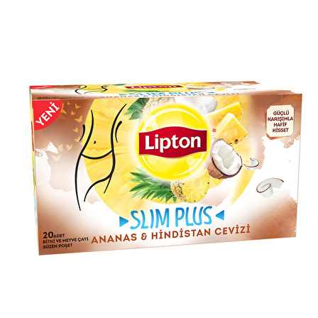 Lipton Slim Plus Hindistan Cevizi Çay 20'li