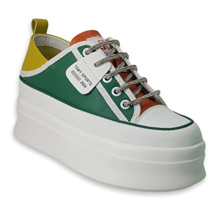 Guja 3454 24YA Sneaker Kadın Günlük Spor Ayakkabı - Yeşil