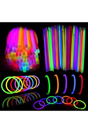 Pazariz Glow Stick Fosforlu Neon Çubuk 50 Li Paket