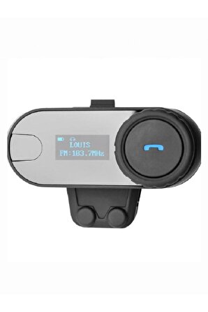 Pazariz 1km Telsiz Intercom Motosiklet Bluetooth Su Geçirmez Kask Kulaklık Lcd-ekran Fm-radyo