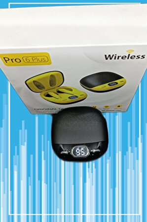 Anycast Pro6 Plus  Kablosuz LED Işıklı Oyuncu Bluetooth Kulaklık 5.0 Siyah