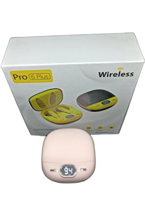 Anycast Pro6 Plus  Kablosuz LED Işıklı Oyuncu Bluetooth Kulaklık 5.0 Pembe