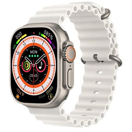 Pazariz Gs8 Watch 8 Ultra Beyaz Akıllı Saat