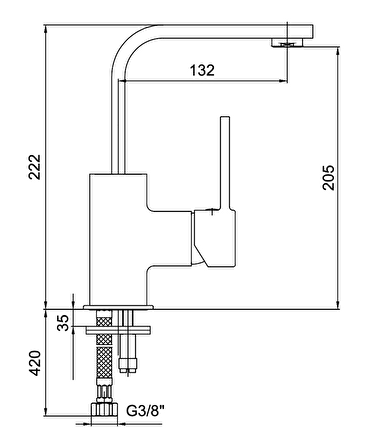 Ar Moni Tek Gövde Lavabo Bataryası 102118046