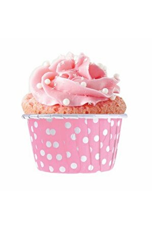 Muffin Cupcake Kek Kalıbı Puantiyeli Özel Pet Kapsül 20 Adet