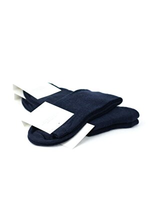 Erkek Kışlık Düz Renk 3 Lü Soket Çorap Pamuklu Örme Likralı Rahat Dikişsiz Burunlu