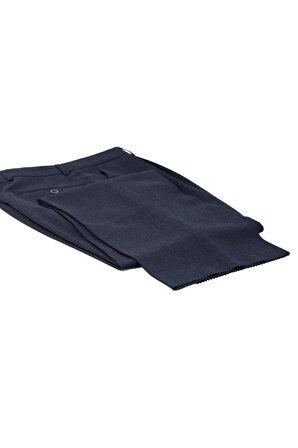 Erkek Mevsimlik Düz Paça Yanlardan Cepli Pilili Rahat Kesim Tam Kalıp Klasik Kumaş Pantolon