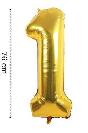 Folyo Balon 1 Rakamı Helyum Balon 76 cm