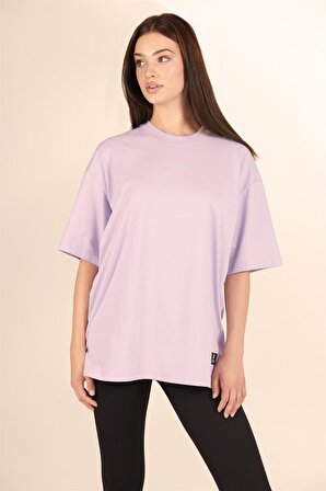 Kadın 100% Pamuklu Oversize  Kısa Kol T-shirt