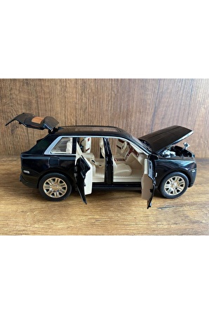 Rolls Royce Cullinan Model Araba Makam Arabası Rolls Royce Cullinan Siyah Diecast 1:24 Rolls Royce