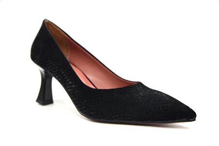 Park Moda Kadın Stiletto 6 Cm Kare Topuk Ayakkabı SİYAH