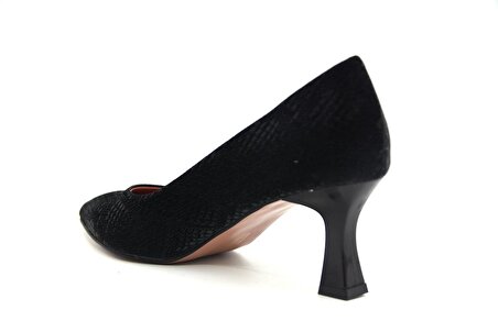 Park Moda Kadın Stiletto 6 Cm Kare Topuk Ayakkabı SİYAH