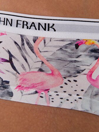 John Frank Identity Bayan Flamingo Hipster Beyaz-Xl