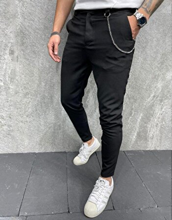 İtalyan Kesim Klasik Kumaş Pantolon Siyah