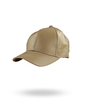 Basic Deri Kaplalma Sokak Stili Şapka Bronz