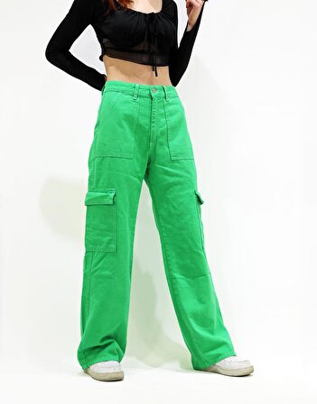 Nastygal Basic Kargo Pantolon Yeşil
