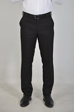 Klasik Kesim Siyah Renk Erkek Kumaş Pantolon