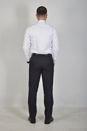 Klasik Kesim Lacivert Renk Erkek Kumaş Pantolon