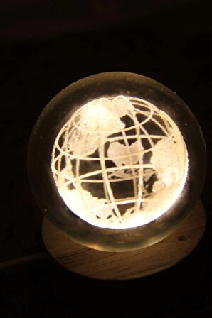 3 D Küre Dünya Led Işık Usb