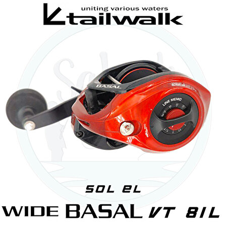 Tailwalk Wide Basal VT 81L Tai Rubber Çıkrık/Baitcasting Jig Olta Makinesi (Sol El)