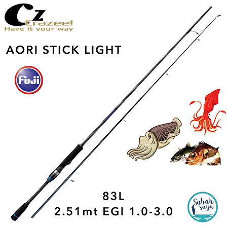 Crazee Aori Stick Light 83L 2.51mt EGI 1.0-3.0 (2P) LRF Kamış