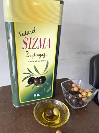 Zeytin yağı 5 lt naturel soğuk sıkım 0,2 dizem zeytinyağı