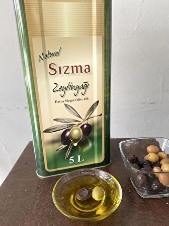 Zeytin yağı 5 lt natural soğuk sıkım 0,2 dizem zeytinyağ Erken Hasat