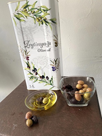 Zeytin yağı 5 lt naturel soğuk sıkım 0,2 dizem zeytinyağı