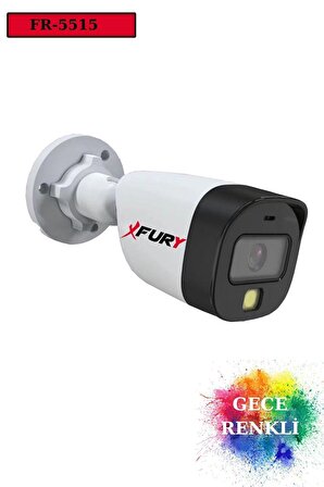 FURY Gece Renkli - 5mp Lens 1080p Full HD Ahd Güvenlik Kamerası Ultra Led Renkli Gece Görüş