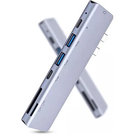 Flagen Macbook Pro Type-C Çoğaltıcı 7 In 1 Sd USB Hdmı Çevirici Hub
