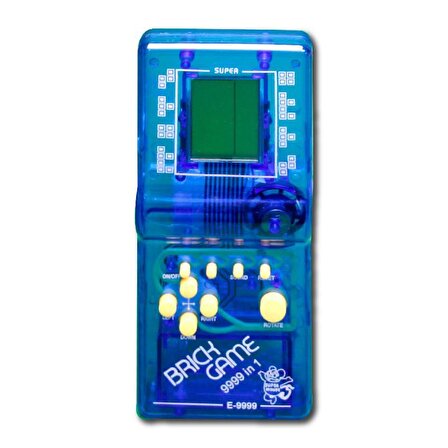 Nostaljik El Atarisi Tetris Şeffaf Mavi