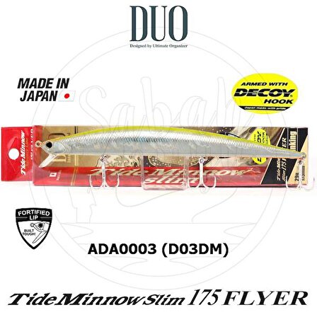 Duo Tide Minnow Slim 175 FLYER ADA0003 (D03DM) Chart Back