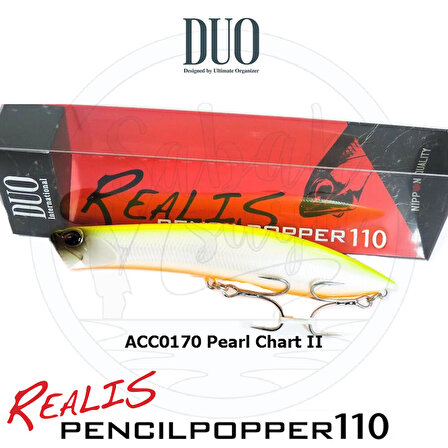 Duo Realis Pencil Popper 110 SW ACC0170 Pearl Chart II