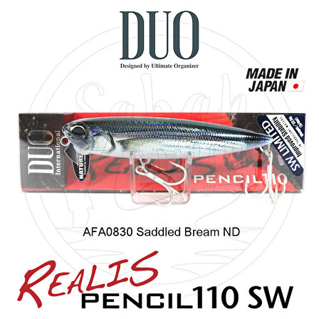Duo Realis Pencil 110 SW AFA0830 Saddled Bream ND