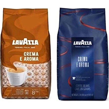 Lavazza Espresso Crema Çekirdek Aroma 1 kg + Lavazza E Crema Aroma 1 kg