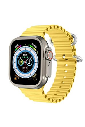 Fuchsia Watch Ultra 8 Max Gri - Sarı Akıllı Saat