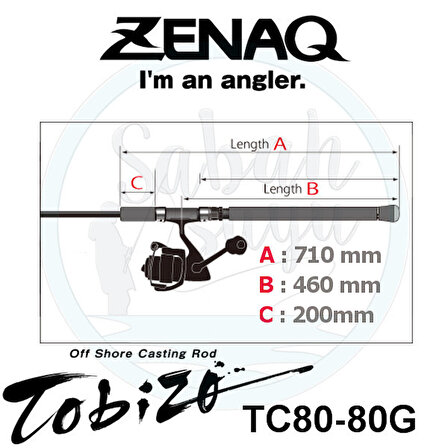 Zenaq Tobizo TC80-80G 244cm Max 110gr Offshore Casting Popping Kamış