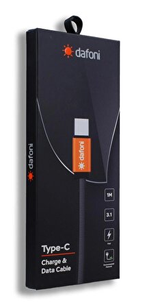 Dafoni DAF-04 USB Type-C Hızlı Data Kablosu 1m