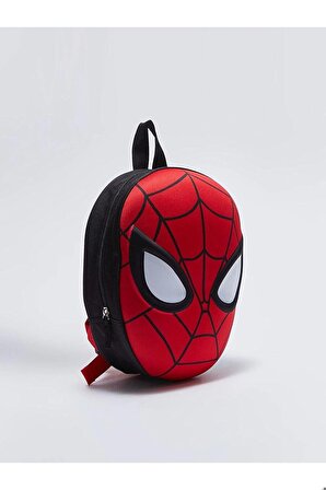 Spiderman 3d Kabartma Baskılı Erkek Çocuk Anaokul Sırt Çantası Kırmızı Siyah Su Geçirmez