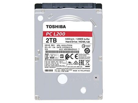 Toshiba L200 2.5 inç 2 TB 5400 RPM Sata 3.0 Harddisk 