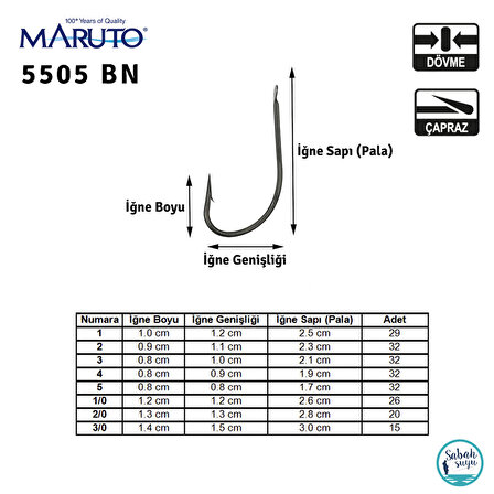 Maruto 5505 BN Tekli İğne Siyah #1 (29 adet)