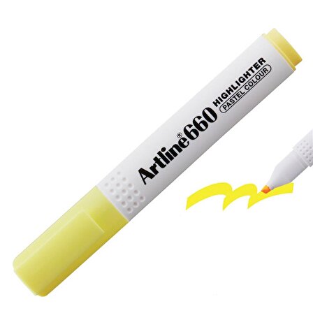 Artline Fosforlu Kalem Kesik Uç 1,0-4,0 MM Pastel Orange EK-660N-12'li Paket