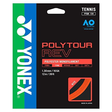 Yonex Poly Tour Rev 1.25 / 12M Turuncu Tenis Kordajı