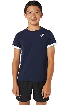 Asics SS Top Erkek Çocuk Lacivert Tenis Tişört