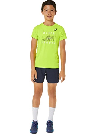 Asics Tennis Graphic SS Top Yeşil Erkek Çocuk Tenis Tişört