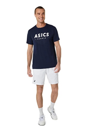 Asics Court Tennis Graphic Tee Erkek Lacivert Tenis Tişört